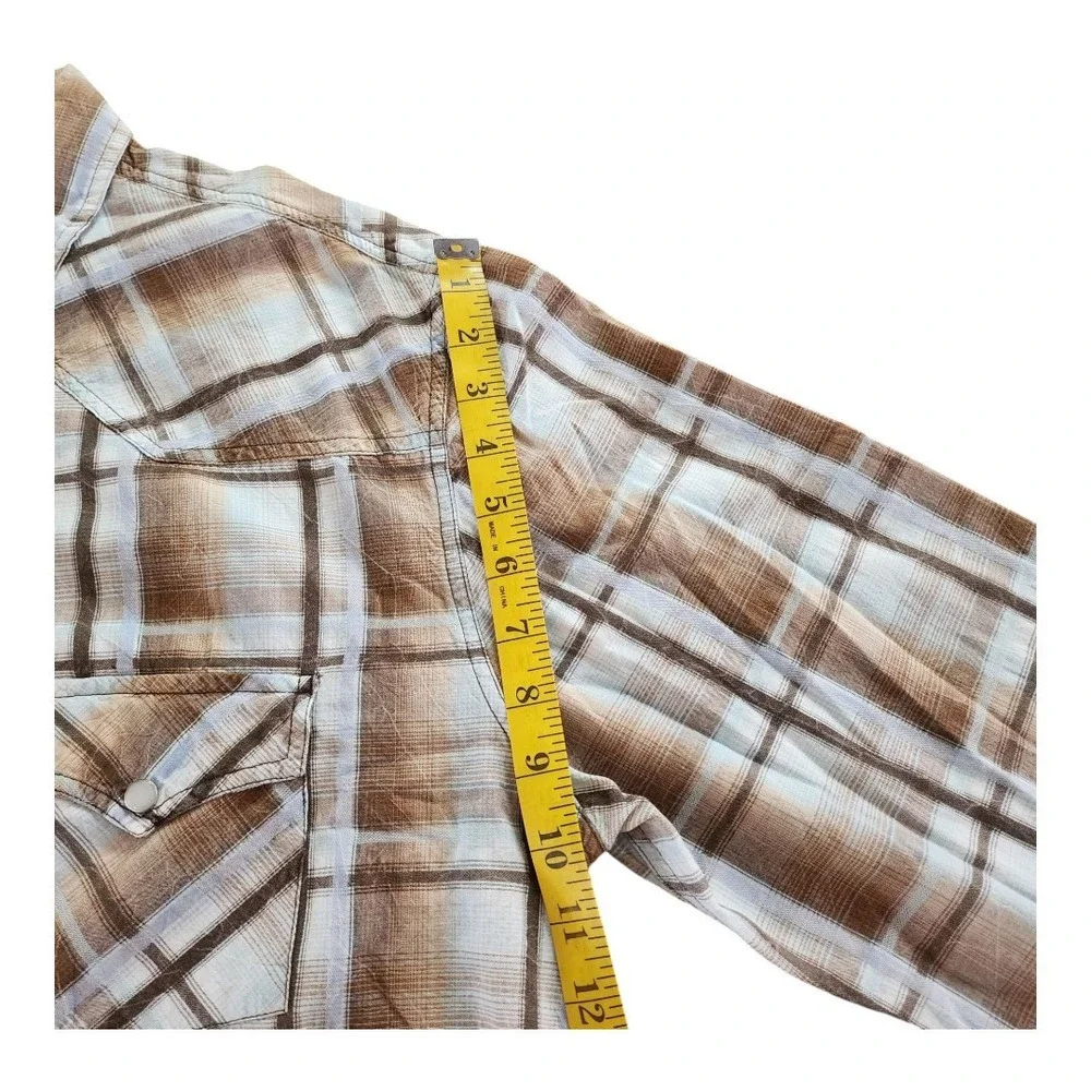 BKE Shirt Men Grey PEARL SNAP Western Rodeo‎ Rockabilly Size XXL Cotton Pockets